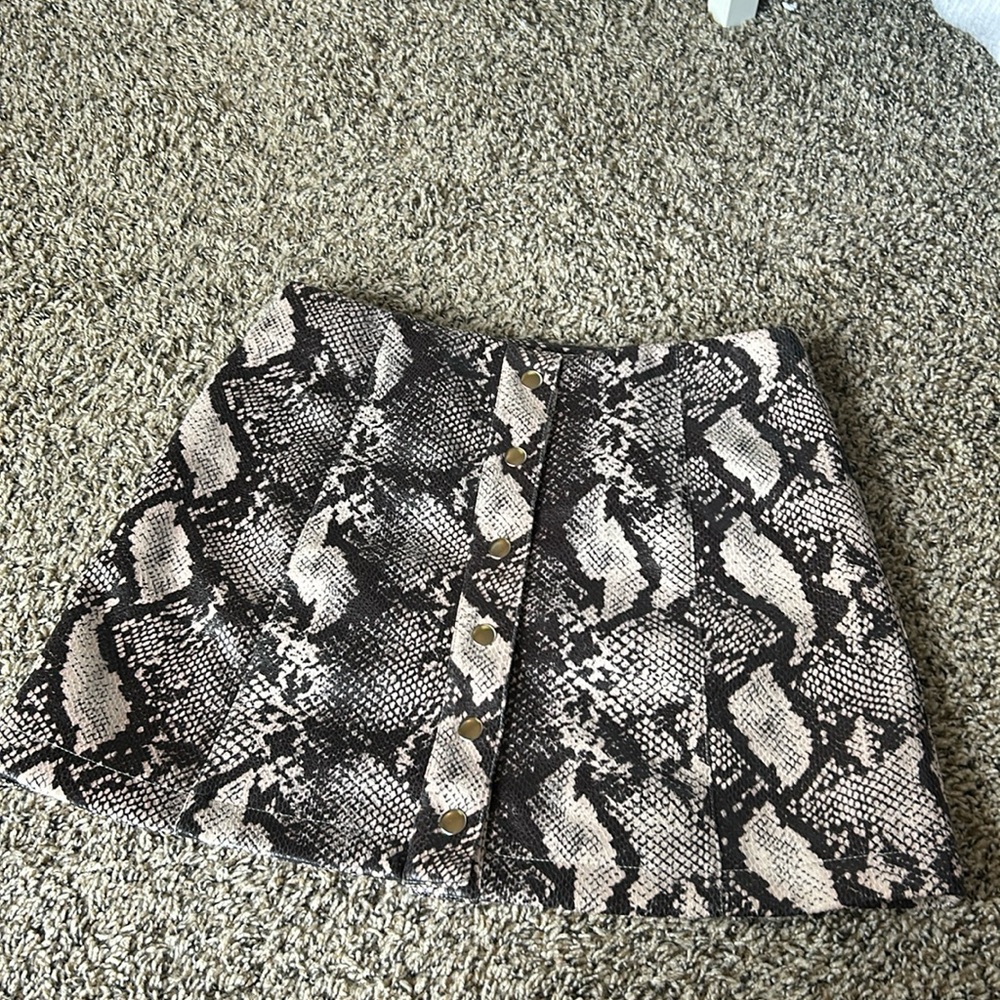 Urban outfitters snake skin button up skirt